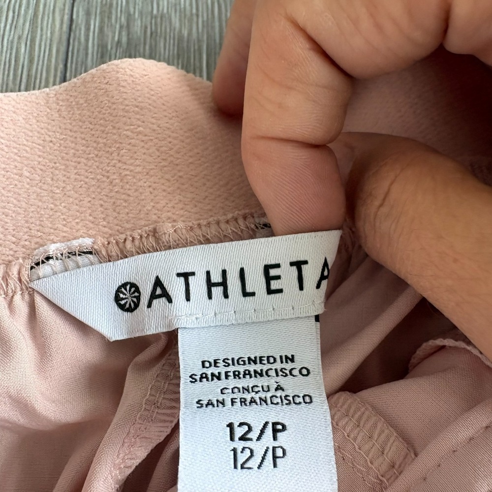Athleta Womens Light Pink High Rise Straight Leg Vienna Cargo Pants Size 12/P - Picture 5 of 14